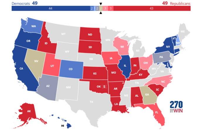 2022 Senate Map from 270toWin