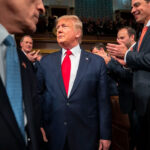 Then-President Donald Trump enters the House chamber for his 2020 State of the Union speech. Official White House photo by Shealah Craighead. Via Mickey Friedman