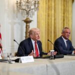 President Donald Trump delivers remarks alongside Secretary of Agriculture Brooke Rollins, HHS Secretary Robert F. Kennedy, Jr., and CMMS Administrator Dr. Mehmet Oz during a Rural Health Transformation Event in the East Room of the White House, Friday, January 16, 2026. (Official White House Photo by Joyce N. Boghosian)