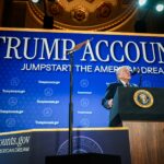 English: President Donald Trump delivers remarks on Trump Accounts at the Andrew W. Mellon Auditorium in Washington, D.C., Wednesday, January 28, 2026. (Official White House Photo by Daniel Torok)
